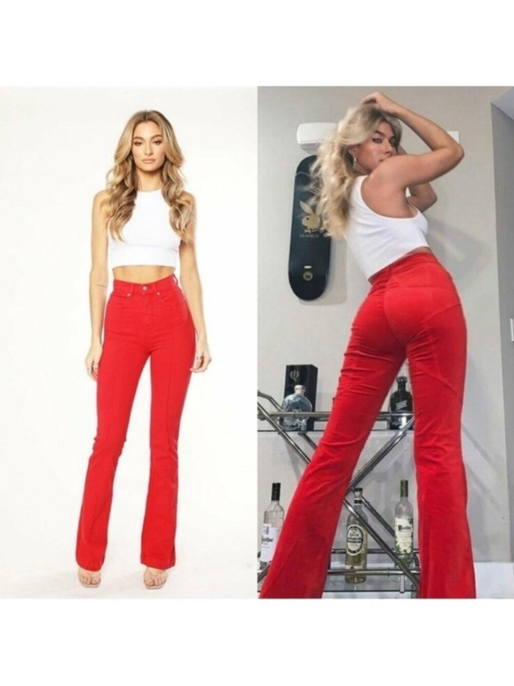 Revice flare Denim Venus Flares Jeans Red Mars Bar size 25